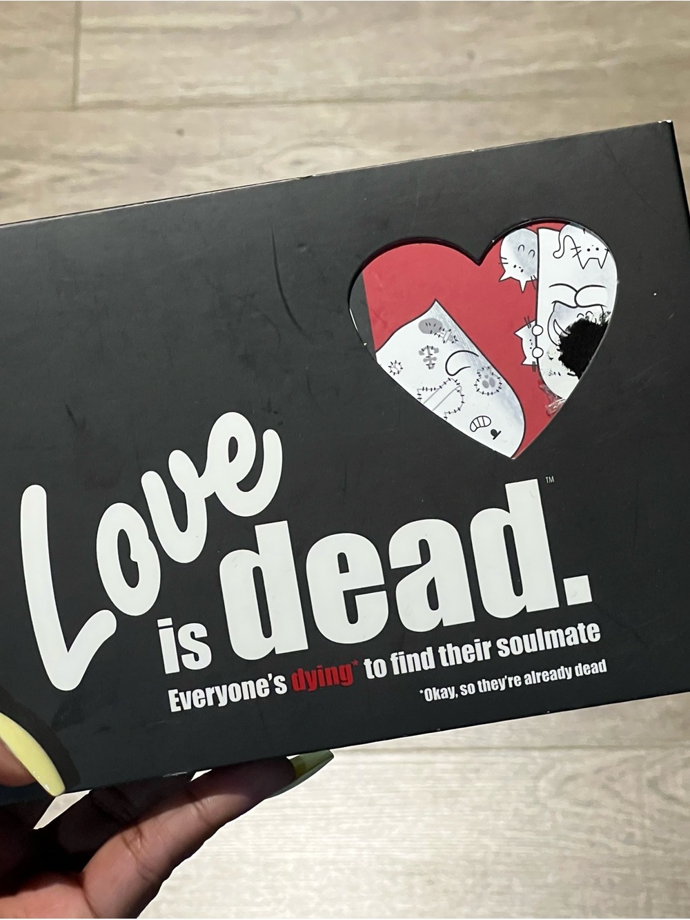Love Is Dead Card Game Box - Black with Red Accent